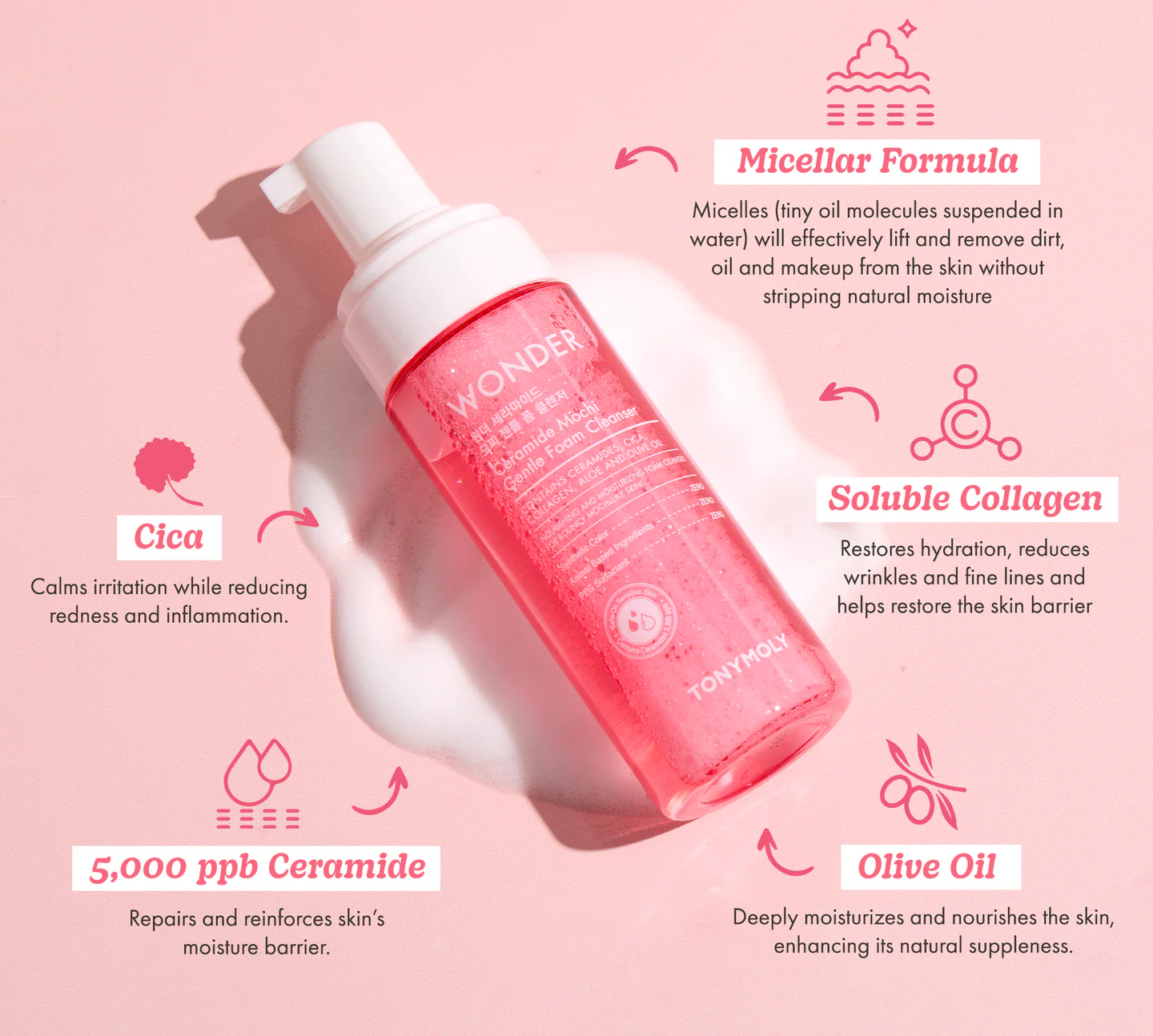 TM-Wonder Ceramide Mochi Gentle Foam Cleanser