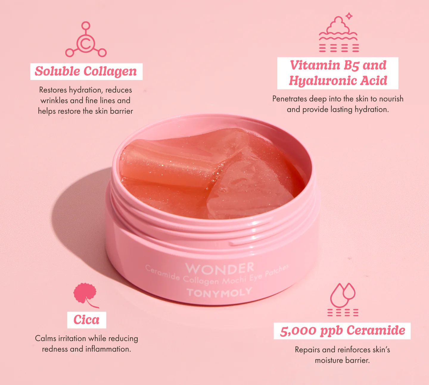 TM-Wonder Ceramide Collagen Mochi Eye Patches